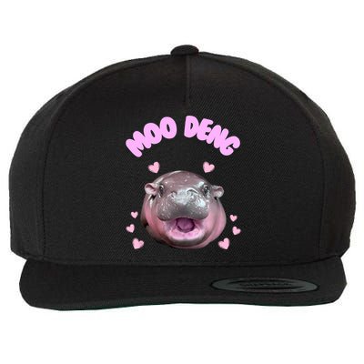 Moo Deng Wool Snapback Cap