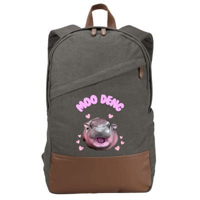 Moo Deng Cotton Canvas Backpack