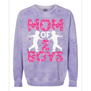 Mothers Day Mom of 2Boys from Son Colorblast Crewneck Sweatshirt