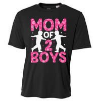 Mothers Day Mom of 2Boys from Son Cooling Performance Crew T-Shirt