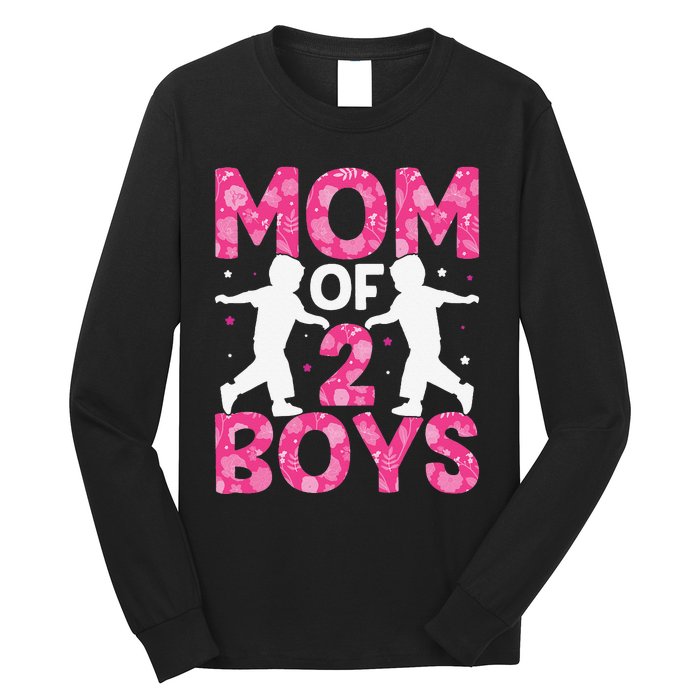 Mothers Day Mom of 2Boys from Son Long Sleeve Shirt