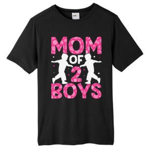 Mothers Day Mom of 2Boys from Son Tall Fusion ChromaSoft Performance T-Shirt