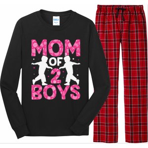 Mothers Day Mom of 2Boys from Son Long Sleeve Pajama Set