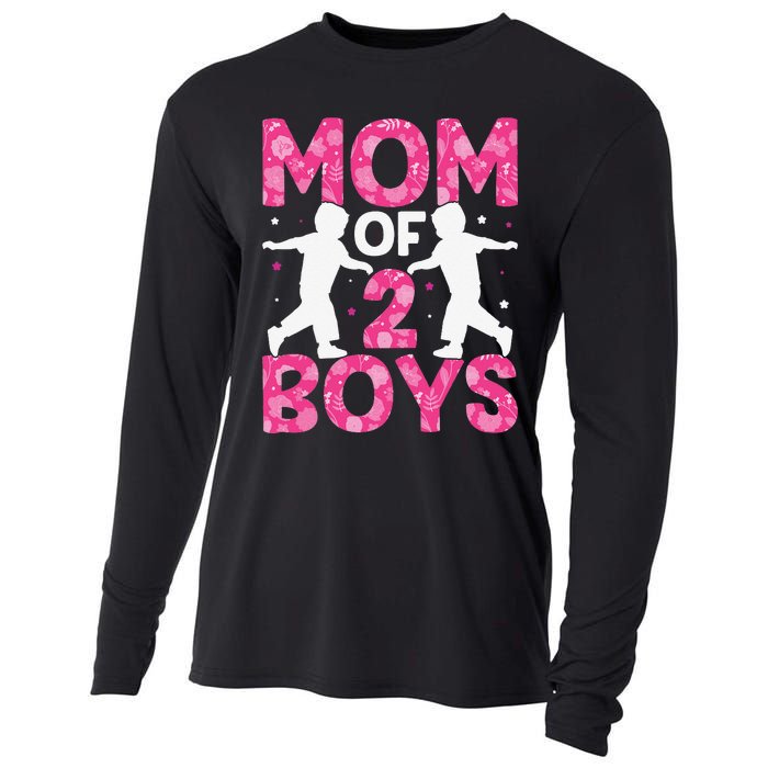 Mothers Day Mom of 2Boys from Son Cooling Performance Long Sleeve Crew