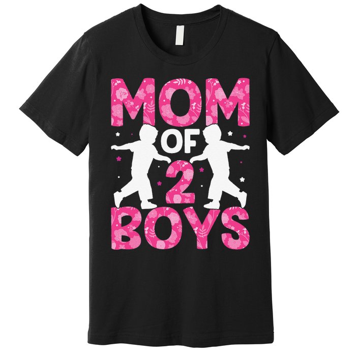 Mothers Day Mom of 2Boys from Son Premium T-Shirt