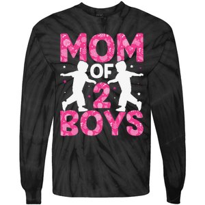 Mothers Day Mom of 2Boys from Son Tie-Dye Long Sleeve Shirt