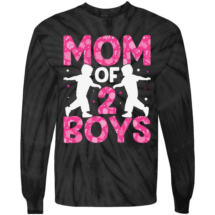 Mothers Day Mom of 2Boys from Son Tie-Dye Long Sleeve Shirt