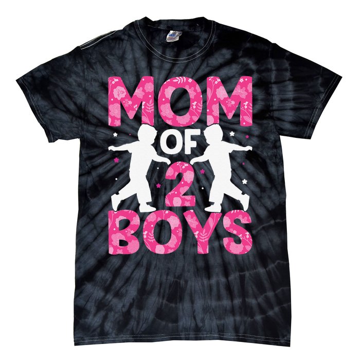 Mothers Day Mom of 2Boys from Son Tie-Dye T-Shirt