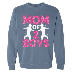 Mothers Day Mom of 2Boys from Son Garment-Dyed Sweatshirt