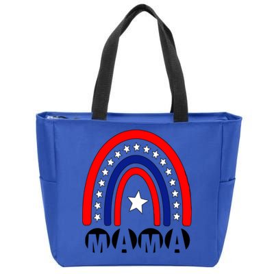 Mothers Days Mama Rainbow America 4th Of July Mother Day Great Gift Zip Tote Bag