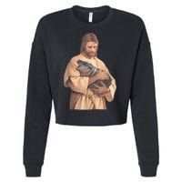 Moo Deng Cropped Pullover Crew