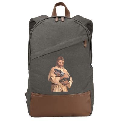 Moo Deng Cotton Canvas Backpack