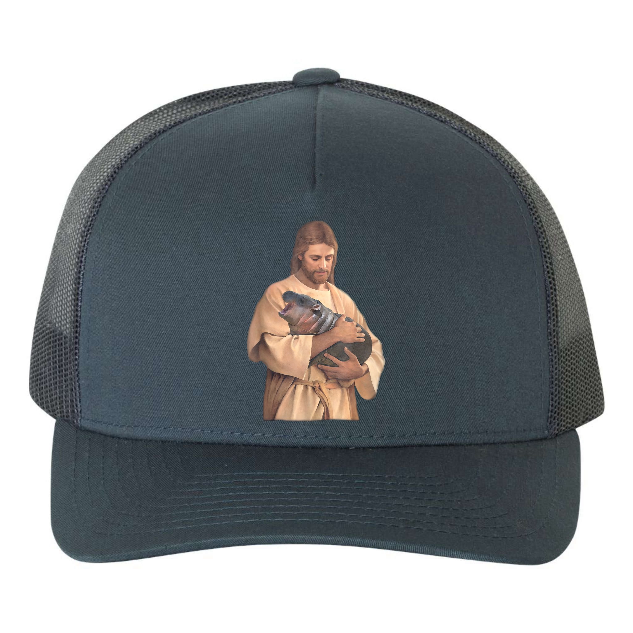 Moo Deng Yupoong Adult 5-Panel Trucker Hat