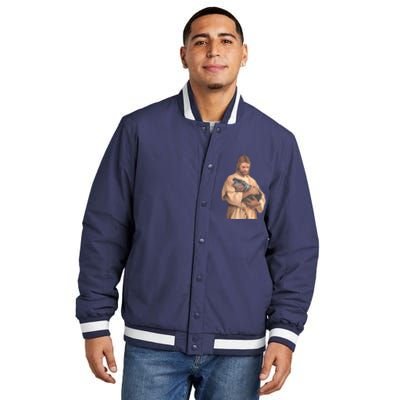 Moo Deng Insulated Varsity Jacket