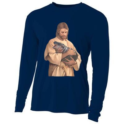 Moo Deng Cooling Performance Long Sleeve Crew