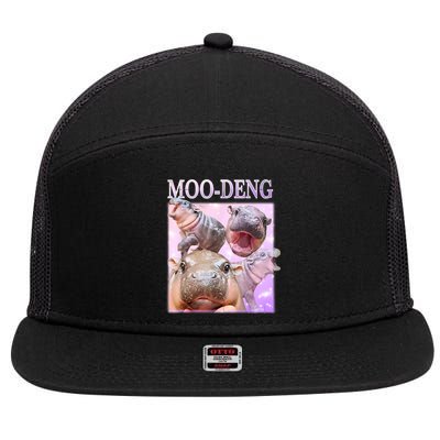 Moo Deng 7 Panel Mesh Trucker Snapback Hat