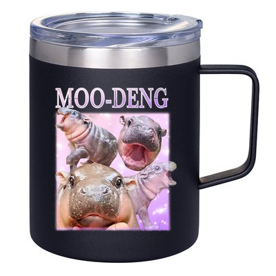 Moo Deng 12oz Stainless Steel Coffee Mug