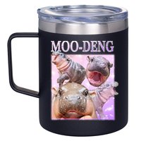 Moo Deng 12oz Stainless Steel Coffee Mug