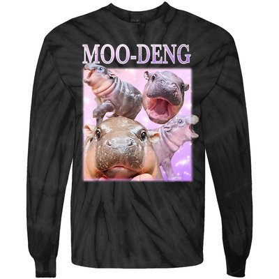 Moo Deng Tie-Dye Long Sleeve Shirt