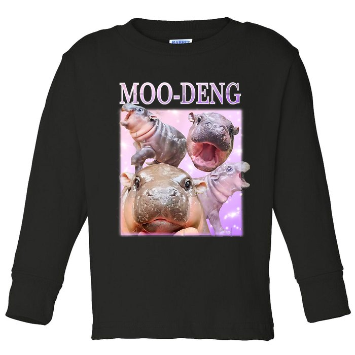 Moo Deng Toddler Long Sleeve Shirt