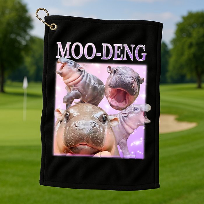 Moo Deng Golf Towel