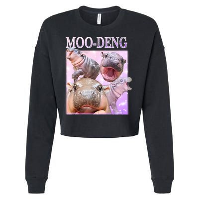Moo Deng Cropped Pullover Crew