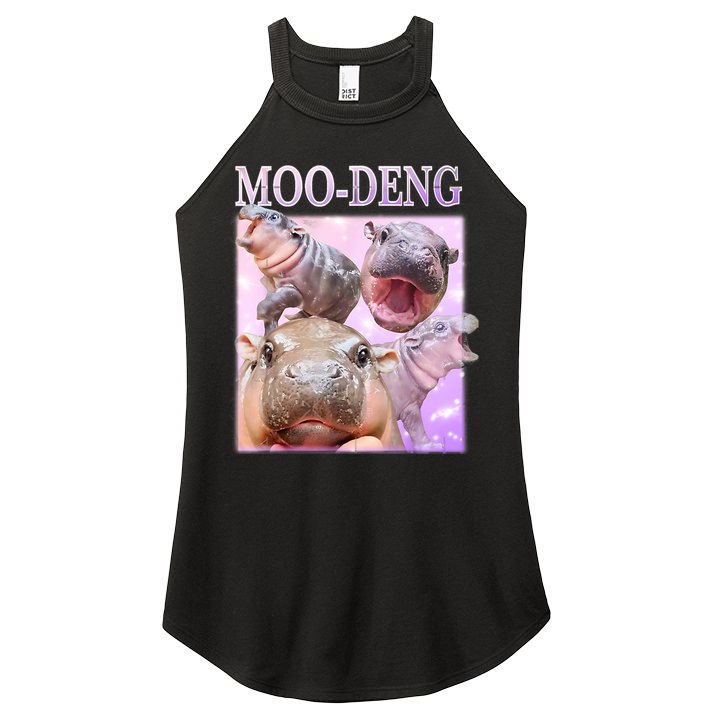 Moo Deng Women's Perfect Tri Rocker Tank