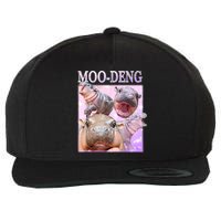 Moo Deng Wool Snapback Cap