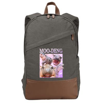 Moo Deng Cotton Canvas Backpack