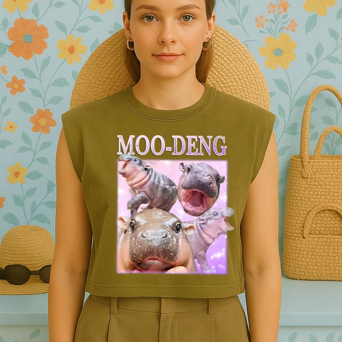 Moo Deng Garment-Dyed Women's Muscle Tee