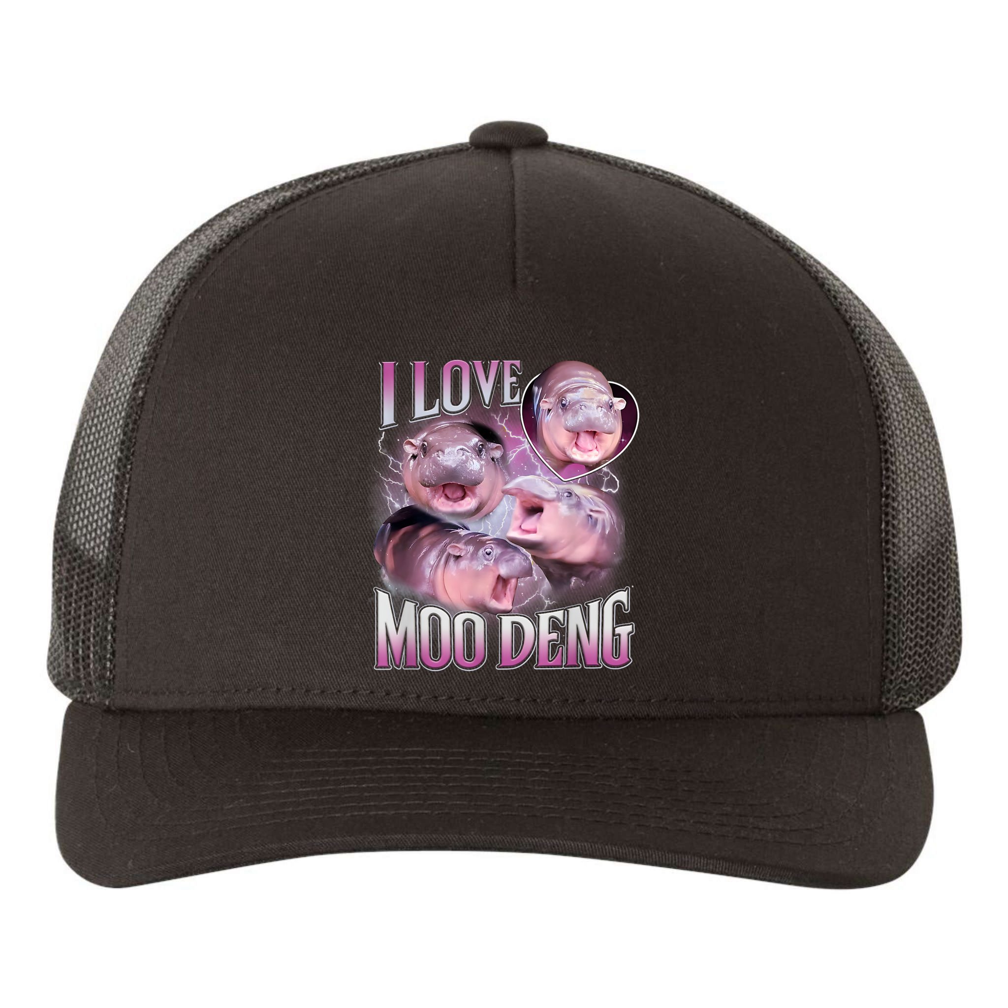 Moo Deng Yupoong Adult 5-Panel Trucker Hat