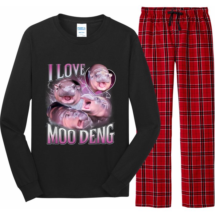 Moo Deng Long Sleeve Pajama Set