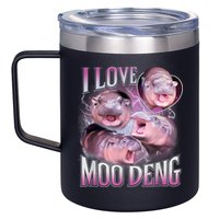 Moo Deng 12oz Stainless Steel Coffee Mug