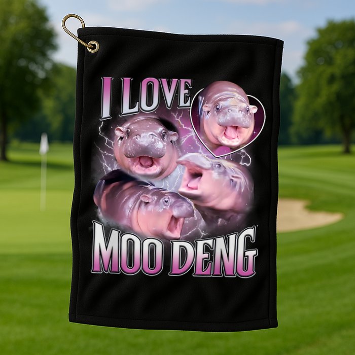 Moo Deng Golf Towel