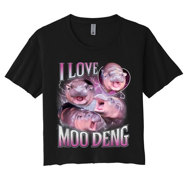 Moo Deng Crop Top