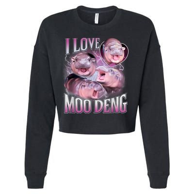 Moo Deng Cropped Pullover Crew