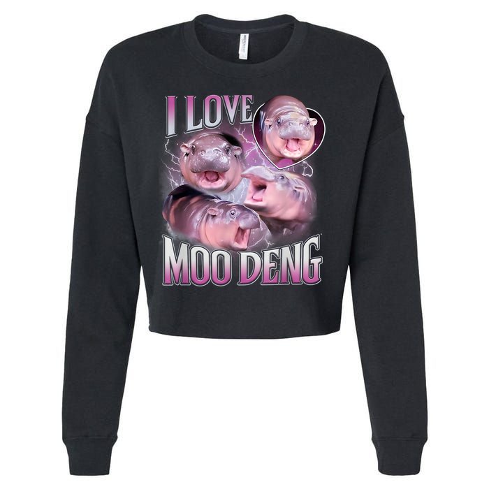 Moo Deng Cropped Pullover Crew