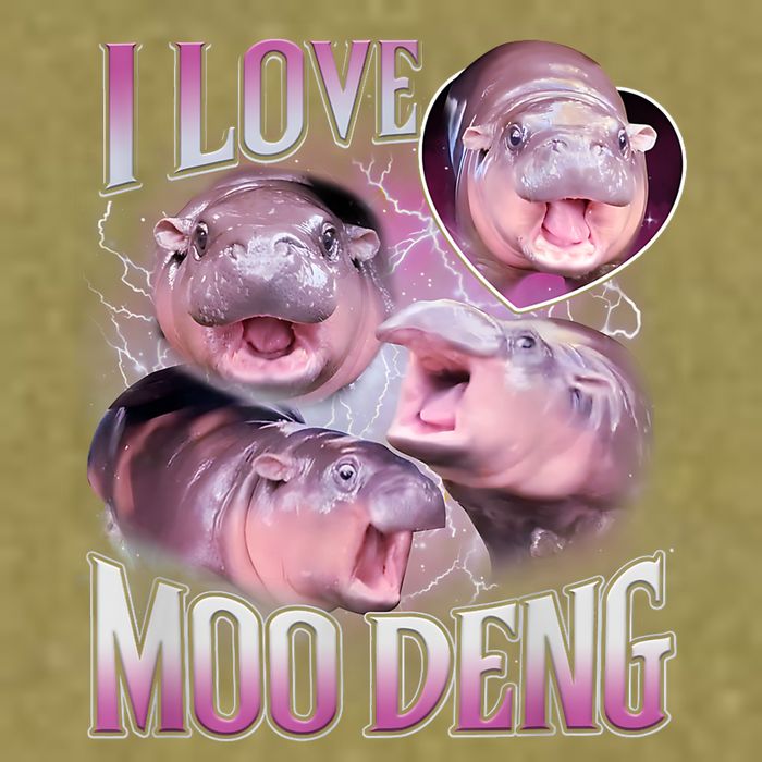 Moo Deng Garment-Dyed Women's Muscle Tee