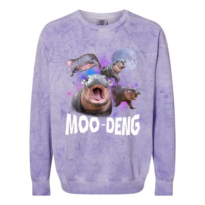 Moo Deng Colorblast Crewneck Sweatshirt