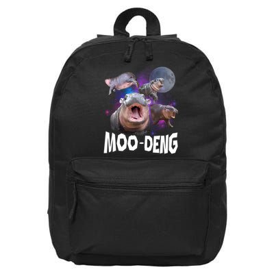 Moo Deng 16 in Basic Backpack