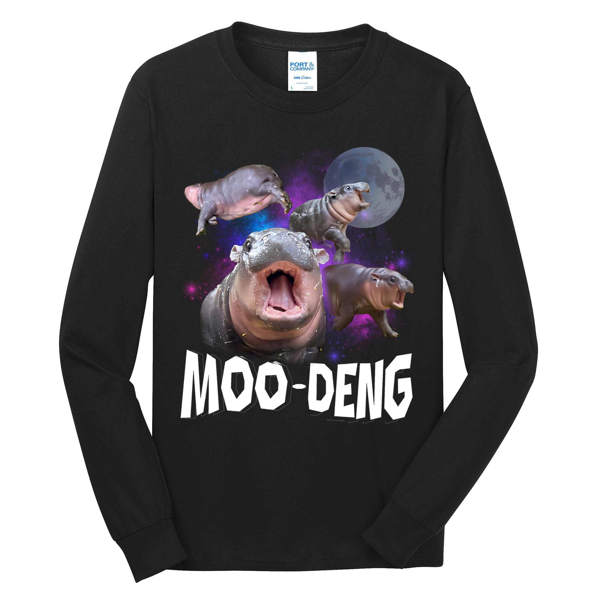 Moo Deng Tall Long Sleeve T-Shirt