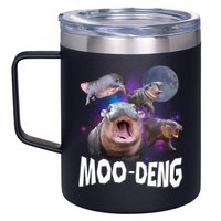 Moo Deng 12oz Stainless Steel Coffee Mug