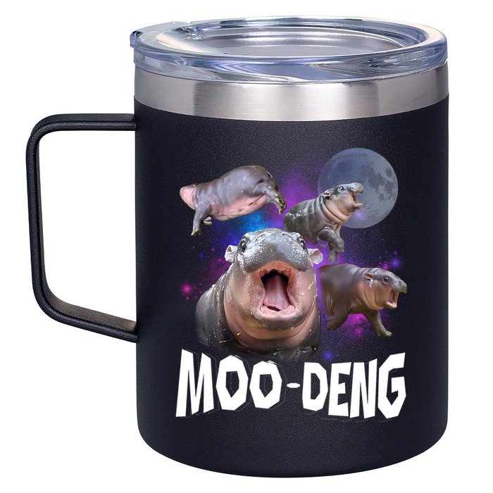 Moo Deng 12oz Stainless Steel Coffee Mug