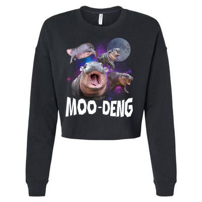 Moo Deng Cropped Pullover Crew
