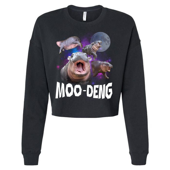 Moo Deng Cropped Pullover Crew