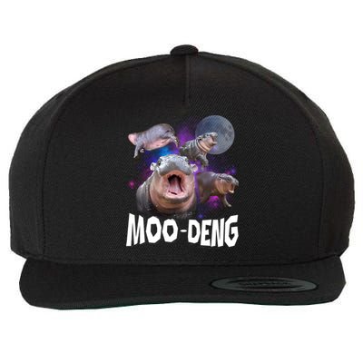 Moo Deng Wool Snapback Cap