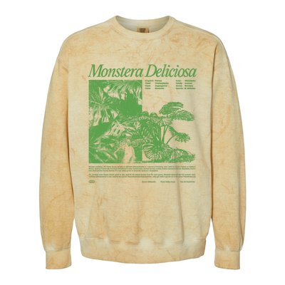 Monstera Deliciosa Colorblast Crewneck Sweatshirt