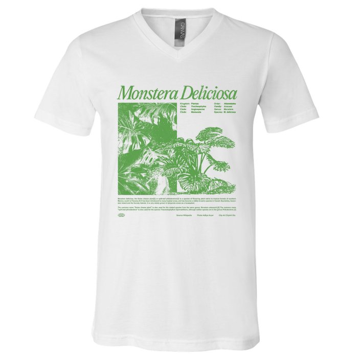 Monstera Deliciosa V-Neck T-Shirt