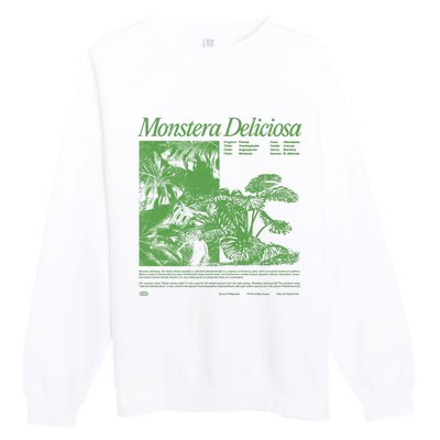 Monstera Deliciosa Premium Crewneck Sweatshirt