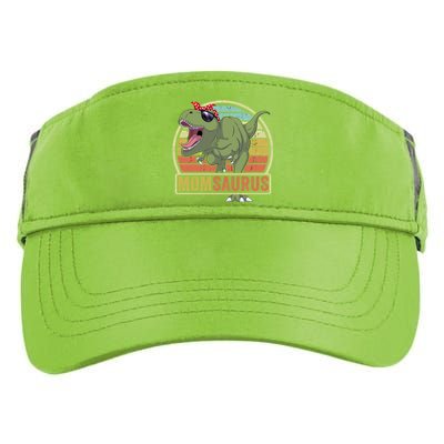 Momsaurus Dinosaur Mom Saurus Family Matching Great Gift Adult Drive Performance Visor